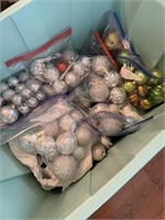 Rubbermaid Of Assorted Ornaments & Christmas