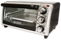 BLACK+DECKER 4-Slice Toaster Oven  Black