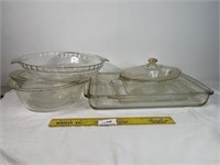 Vintage Glass Bakeware Dishes Pyrex Etc