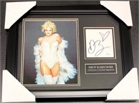 Autographed Drew Barrymore Batman Framed Photo