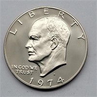 1974 IKE PROOF DOLLAR GEM BU DCAM