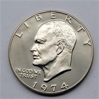 1974 IKE PROOF DOLLAR GEM BU DCAM