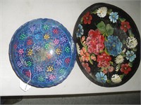2 PAINTED BOWLS