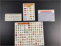 Flags and coat of arms stamps