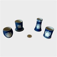 Various Cobalt Blue Jasperware