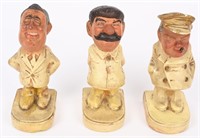 WW2 BIG THREE ROOSEVELT CHURCHILL STALIN CHALKWARE