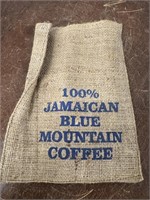 Vintage 9" Burlap Blue Mountain Coffee