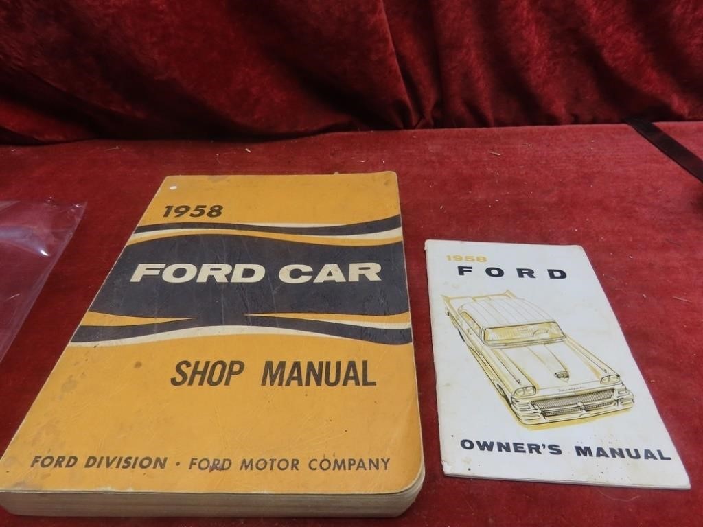 1958 Ford Fairlane Shop & owner's manuals.