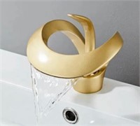 Gold Single-Hole Bathroom Faucet (Part number: MU)