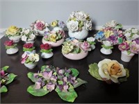 Collection of Porcelain Flowers