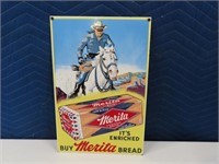 Enameled Metal Bread Sign LoneRanger Horse