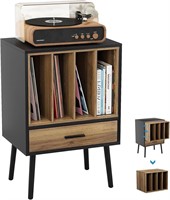 NOB Record Player Stand with Nesting Vinyl Storage