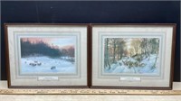 2 Framed Prints by Joseph Farquarson (14.5" x