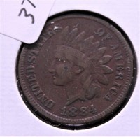 1884 INDIAN HEAD CENT  XF