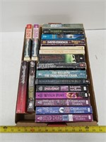 box of scifi & horror paperback books