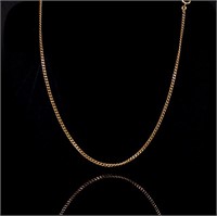 9ct Yellow gold "Cuban" chain link necklace