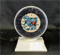 BRIAN LEETCH Signed NY RANGERS NHL PUCK