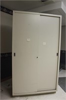 Metal sliding door cabinet