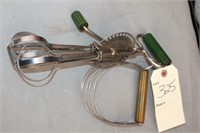 Vintage lucite handle hand mixer &more