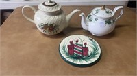 Lenox Tartan Teapot, Ivy Teapot, Gail Trivet