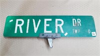 River Drive Township Metal Road Sign