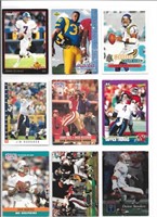 (9) Assorted Football Cards