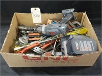 BOX OF TOOLS, PORTER CABLE CORDLESS DRILL