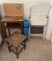 Telephone table, small table, folding stool,