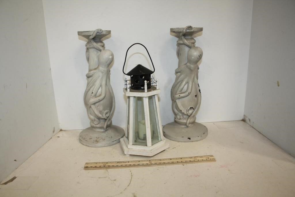 Light House & Candle Holders