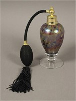 Vintage Iridescent Atomizer Glass Perfume Bottle