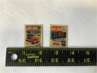 2pcs Hot rod Metal Collectors Stamps