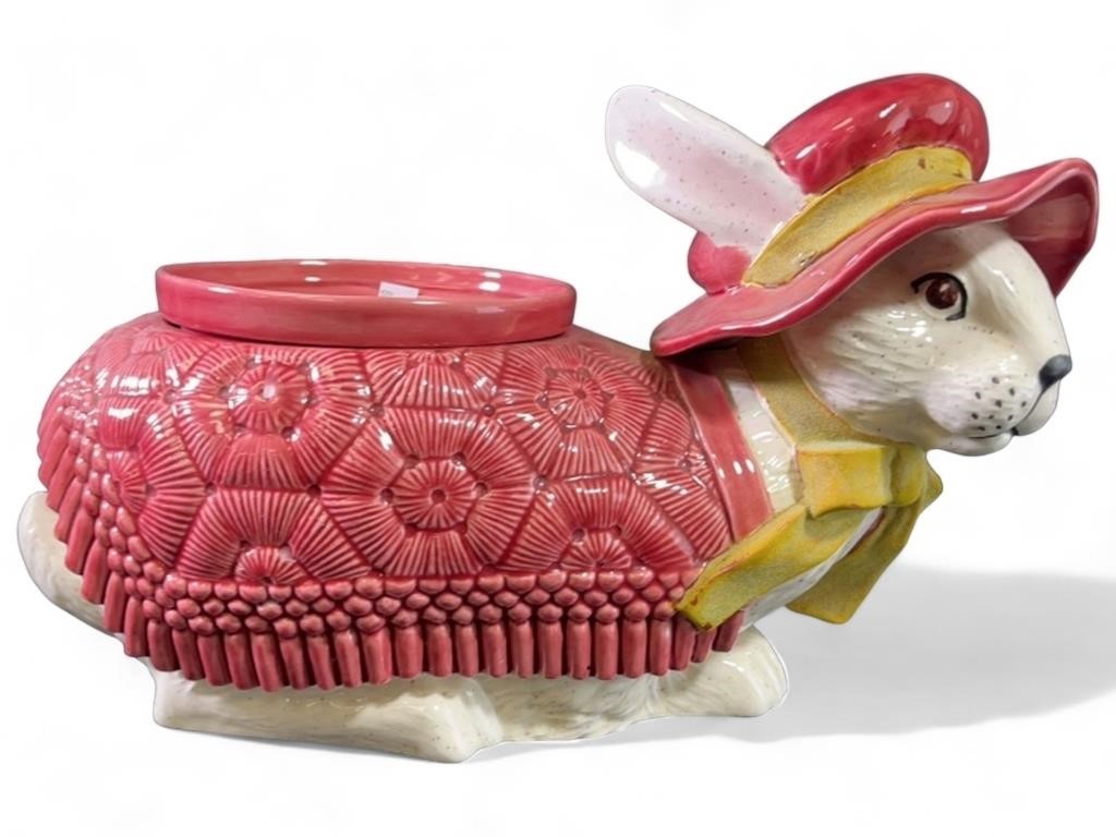 Vintage Sittre ceramic 1987 flower pot bunny