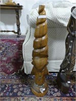 CARVED WOOD 25" STATUE