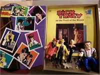 DICK TRACY PUZZLE BOOK&4 FIGURES FLAT TOP AND MORE
