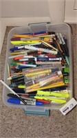 pens/markers/highlighters tote lot