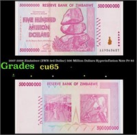 2007-2008 Zimbabwe (ZWR 3rd Dollar) 500 Million Do