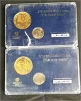 2 American Mint Presidential Proof Sets