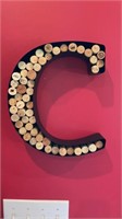 Initial “C” with corks in it Decor