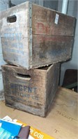 Two large wooden crates property of Regent