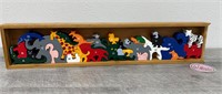 Wooden alphabet animal puzzle complete