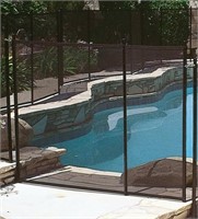 4x12 WaterWarden Pool Fence- Black Mesh