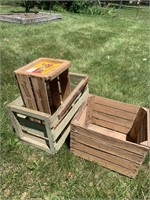 3 apple crates