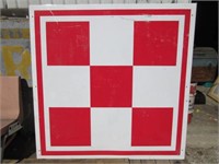 Original 5' Purina Checkerboard Sign - NOS