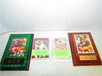 Two Green Bay Packers Plaques and Sealed Cards 90s