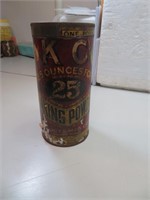 Vintage KC 25 Ounce Baking Powder Tin with Lid