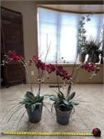 Artificial plants : orchids with polished rocks