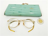 Monture/lunette antique cerclée 'Gold-filled'