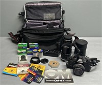 Olympus OM-4 Camera; Lens & Accessories Lot