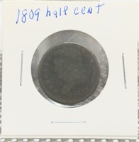 1809 HALF CENT (DARK)