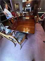 GORGEOUS ALL WOOD DINING TABLE AND CHAIRS